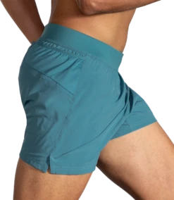 BROOKS Men's Sherpa 5" Short (444 - Slate Blue) -Clothing Store Online 211332 444 MV Sherpa 5in Short