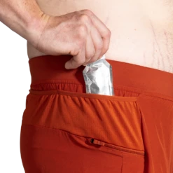 BROOKS Men's Sherpa 7" 2-in-1 Short (644 - Red Clay) -Clothing Store Online 211333 644 D3 Sherpa 7in 2in1 Short