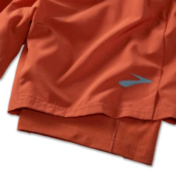 BROOKS Men's Sherpa 7" 2-in-1 Short (644 - Red Clay) -Clothing Store Online 211333 644 D5 Sherpa 7in 2in1 Short