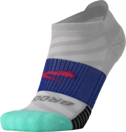 BROOKS Ghost Lite No Show Sock 2-Pack (612 - Pink/Salt & Light Grey/Salt) -Clothing Store Online 280496 612 D3 Ghost Lite No Show 2 Pack