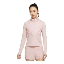 Nike Women's Therma-FIT Run Division Hybrid Running Jacket (601 - Light Pink/Reflective Silver)