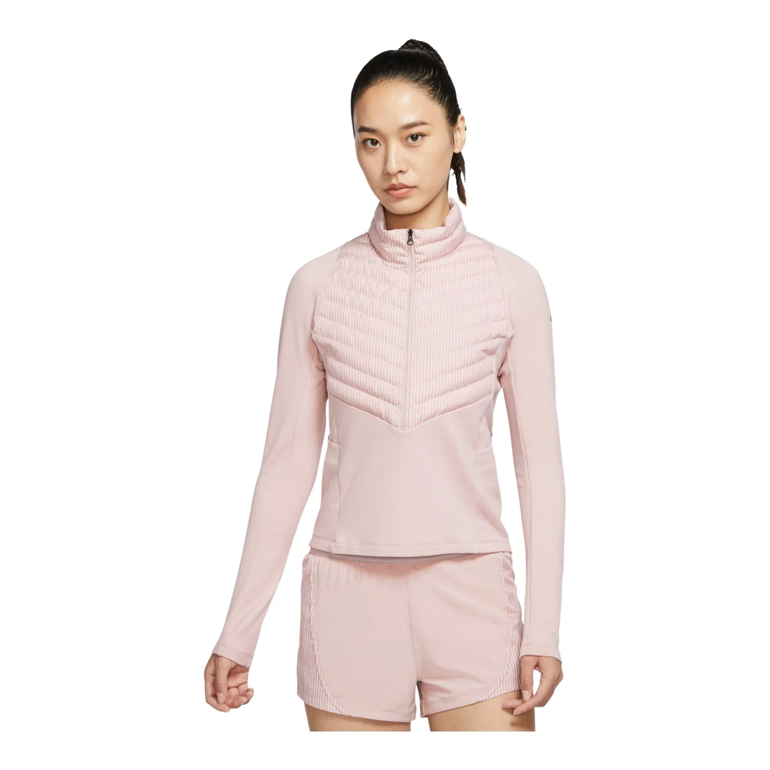 Nike Women's Therma-FIT Run Division Hybrid Running Jacket (601 - Light Pink/Reflective Silver) 1 Nike Women's Therma-FIT Run Division Hybrid Running Jacket (601 - Light Pink/Reflective Silver)