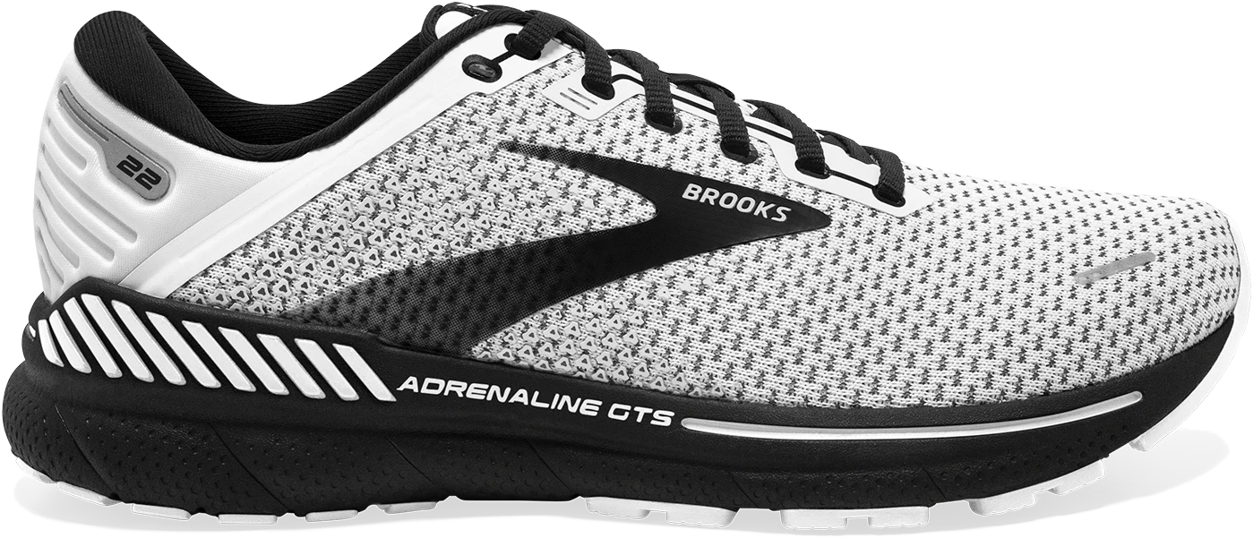 BROOKS Men’s Adrenaline GTS 22 (135 - White/Grey/Black) 1 BROOKS Men’s Adrenaline GTS 22 (135 - White/Grey/Black)