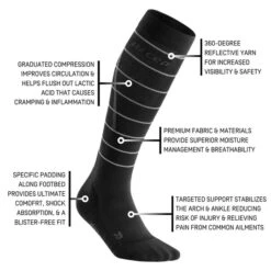 CEP Women's Reflective Compression Tall Socks (Black) 9 CEP Women's Reflective Compression Tall Socks (Black) -Clothing Store Online 60 540x dd3941aa cd6f 4884 9be6 232a54846f8f