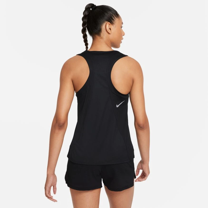 Nike Women's DRI-FIT Tempo Race Tank (010 - Black/Reflective Silver) 2 Nike Women's DRI-FIT Tempo Race Tank (010 - Black/Reflective Silver) - Image 2