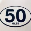 Oval 50 Mile Sticker