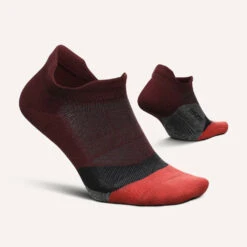 Feetures Elite Light Cushion No Show Tab (Dark Cherry)