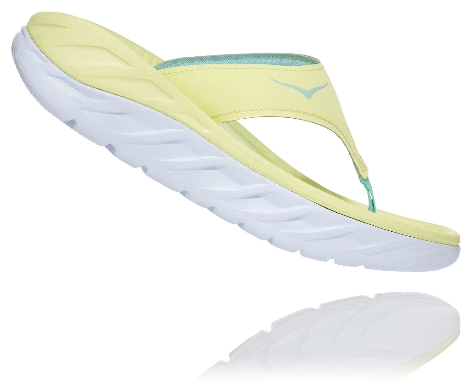 Hoka Women's Ora Recovery Flip (LGBT - Luminary Green/Blue Tint) 2 Hoka Women's Ora Recovery Flip (LGBT - Luminary Green/Blue Tint) - Image 2