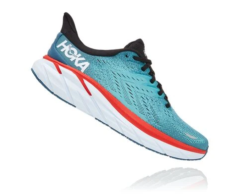 Hoka Men's Clifton 8 (RTAR - Real Teal/Aquarelle) 2 Hoka Men's Clifton 8 (RTAR - Real Teal/Aquarelle) - Image 2