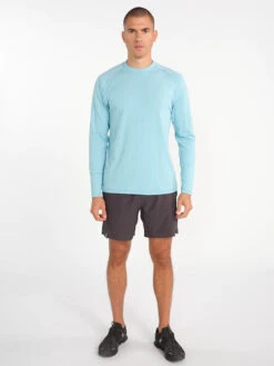 Men’s Carrollton Long Sleeve Fitness Tee (431 - Radiant Blue Heather) -Clothing Store Online B246B5AF 5983 4C32 BAC8 DD4B90081B94