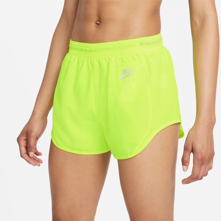 Nike Women’s DRI-FIT Breif Lined Running Shorts (702 - Volt/Purple Pulse/Reflective Silver)