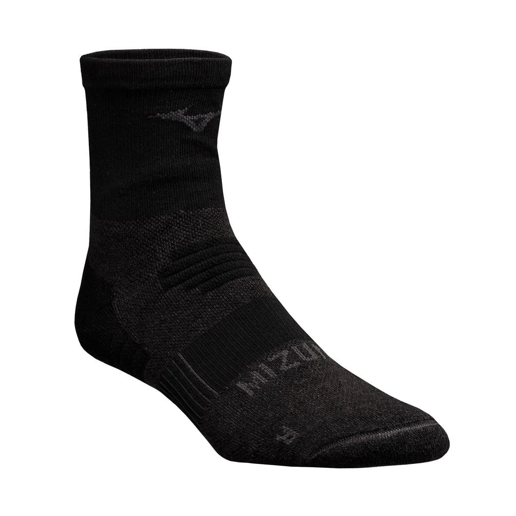 Mizuno Breath Thermo Racer Mid Sock (9090 - Black) 1 Mizuno Breath Thermo Racer Mid Sock (9090 - Black)