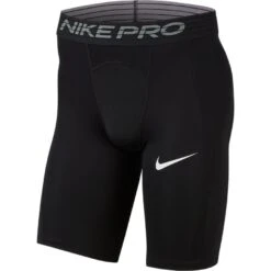 Nike Men's Pro Long Short Tights (010 - Black/White)
