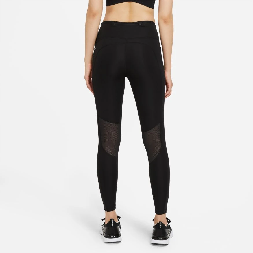 Nike Women's Epic Fast Mid-Rise Pocket Leggings (010 - Black/Reflective Silver) 2 Nike Women's Epic Fast Mid-Rise Pocket Leggings (010 - Black/Reflective Silver) - Image 2