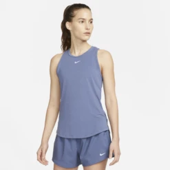 Nike Women's DRI-FIT One Luxe Tank (491 - Diffused Blue/Reflective Silver)