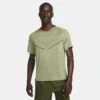 Nike Men's DRI-FIT Techknit Ultra Short Sleeve Running Top (326 - Rough Green/Alligator/Reflective Silver)
