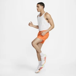 Nike Men's DRI-FIT Stride 7" Shorts (885 - Bright Mandarin/Reflective Silver) -Clothing Store Online DM4761 885 H PREM 2000