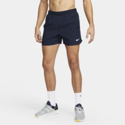Nike Men's DRI-FIT Challenger 5" Brief-Lined Shorts (451 - Obsidian/Obsidian/Black/Reflective Silver)