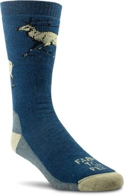 Englewood Full Cushion Crew (Denim Blue Heather)