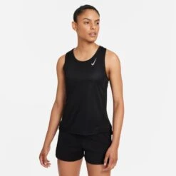 Nike Women's DRI-FIT Tempo Race Tank (010 - Black/Reflective Silver)