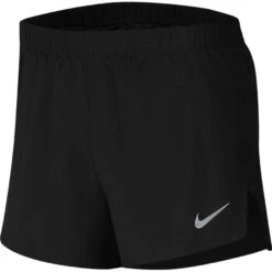 Nike Men's Fast 4" Running Shorts (010 - Black/Reflective Silver)