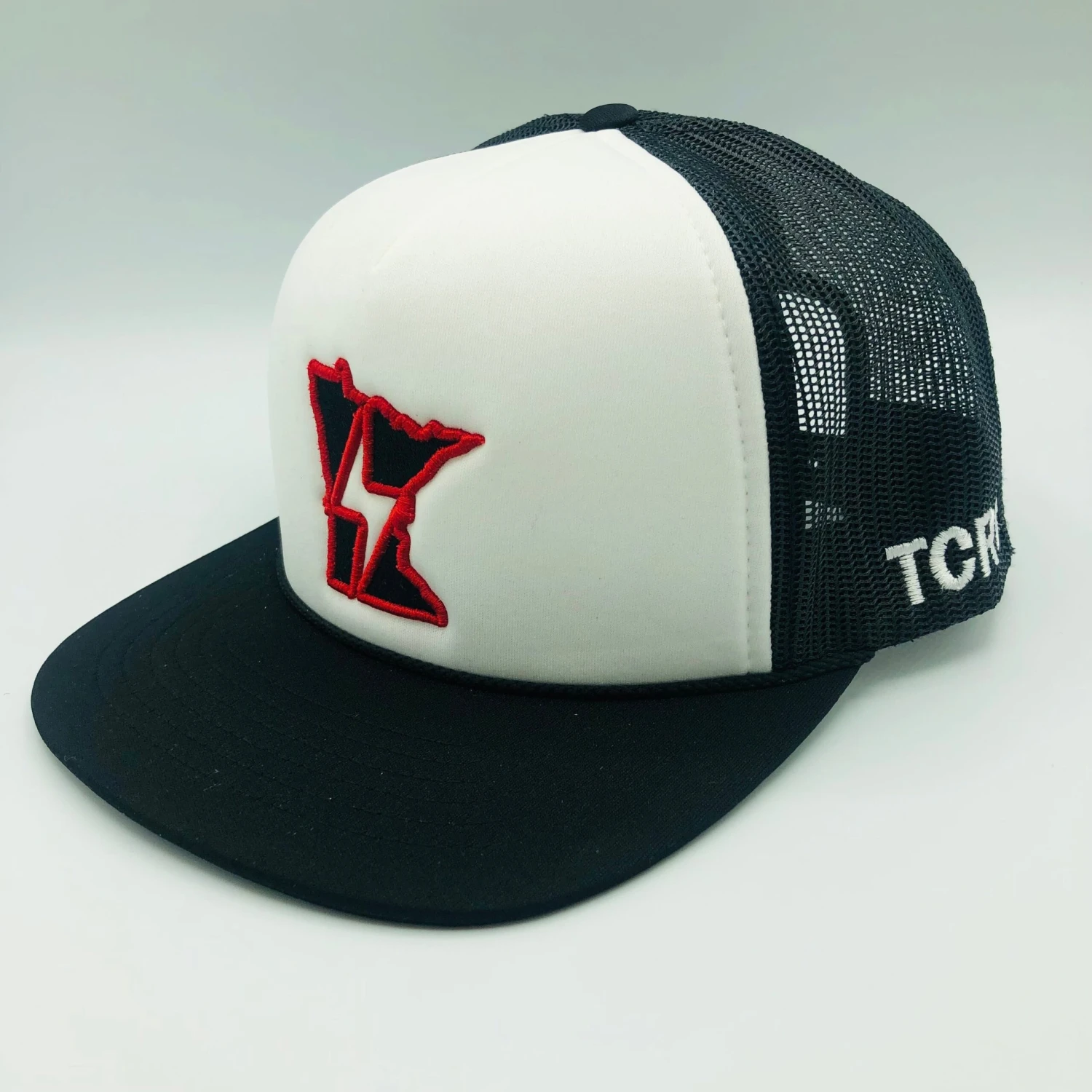 TCRC MN Bolt Foamie Trucker Cap (Red/White/Black) 1 TCRC MN Bolt Foamie Trucker Cap (Red/White/Black)