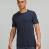 Lululemon Men's Metal Vent Tech Short Sleeve 2.0 (Mineral Blue/TrueNavy)