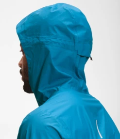 The North Face Men's First Dawn Packable Jacket (M19 - Banff Blue) -Clothing Store Online NF0A536L M19 modelhood2