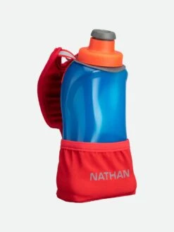 Nathan QuickSqueeze Lite 12oz Handheld (Blue Me Away/Hibiscus)