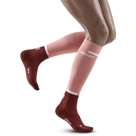 CEP Women's Run Tall Socks 4.0 (Rose/Dark Red) 1 CEP Women's Run Tall Socks 4.0 (Rose/Dark Red)