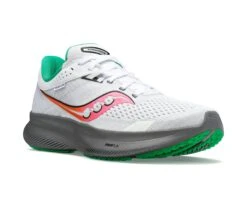 Saucony Women’s Ride 16 (85 - White/Gravel) -Clothing Store Online S10830 85 5