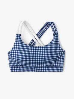 Women's Recess Sports Bra (475 - White/Blue) -Clothing Store Online TW844P 475 RecessSportsBra WhiteHighlandsBluePlaid Front 1200x1600 370fa228 f2ff 4ec0 b0c3 b6ff91aeb2c1