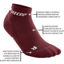 CEP Women's The Run Low Cut Socks 4.0 (Dark Red) -Clothing Store Online The Run Low 4.0 darkred infographic 360x 1b3a1c09 45d3 4590 a81a 0341edff3c42