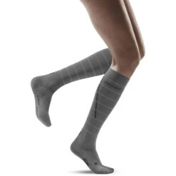 CEP Women's Reflective Compression Tall Socks (Grey)