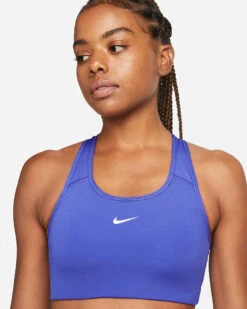 Nike Women’s Swoosh Medium-Support Padded Bra (430 - Lapis/White)