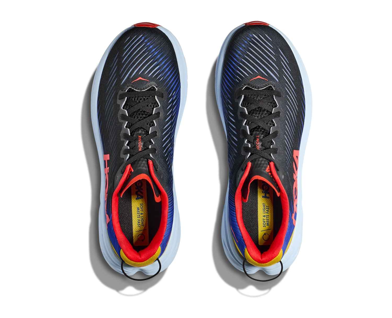 Hoka Men's Rincon 3 (BDGB - Black/Dazzling Blue) 4 Hoka Men's Rincon 3 (BDGB - Black/Dazzling Blue) - Image 4