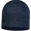 Buff Midweight Merino Wool Hat Night Blue Melange
