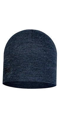 Buff Midweight Merino Wool Hat Night Blue Melange