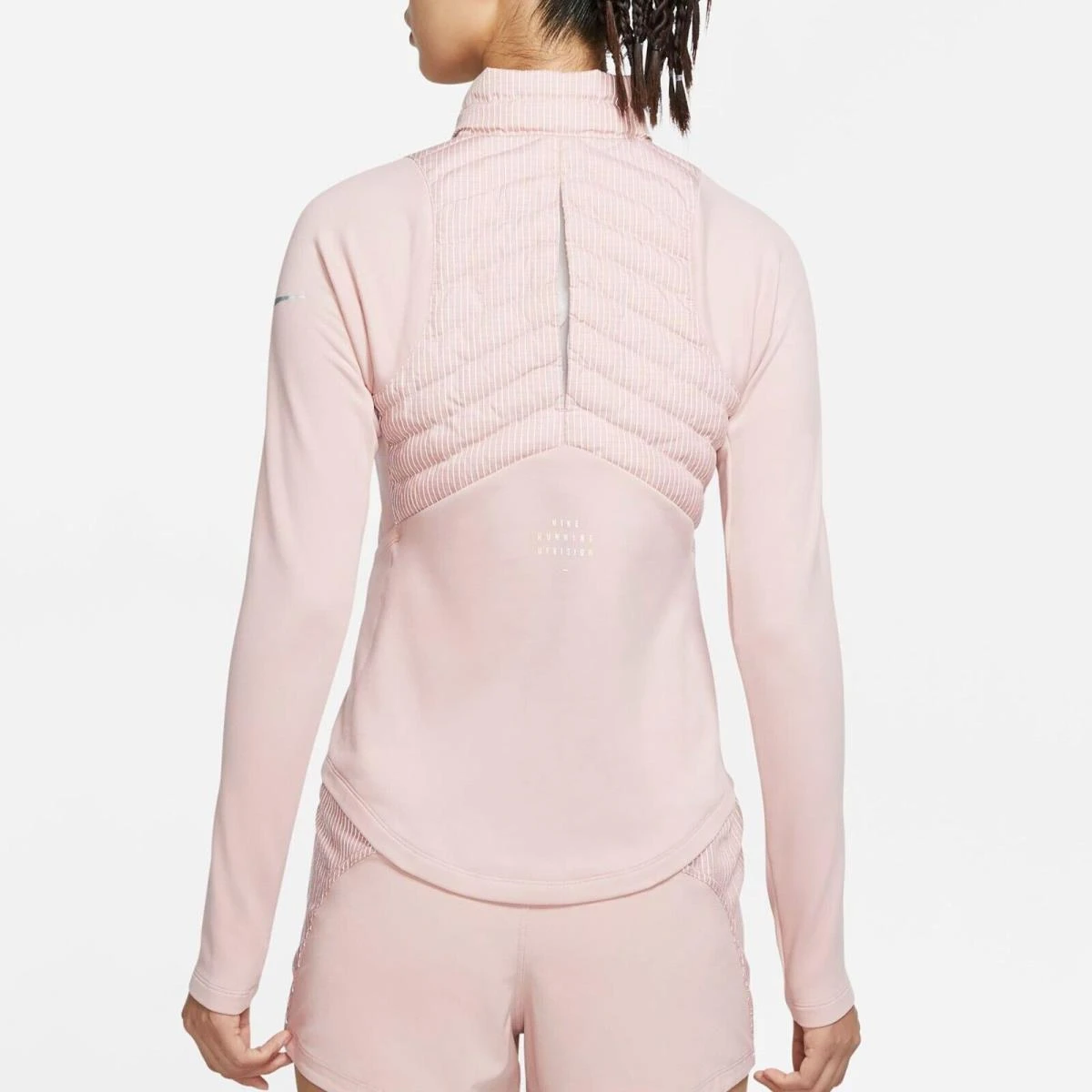 Nike Women's Therma-FIT Run Division Hybrid Running Jacket (601 - Light Pink/Reflective Silver) 2 Nike Women's Therma-FIT Run Division Hybrid Running Jacket (601 - Light Pink/Reflective Silver) - Image 2