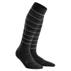 CEP Men's Reflective Compression Tall Socks (Black) -Clothing Store Online reflective tall sock black 3 540x d632b782 5ad1 4b7a b9d3 6c60819e7ee4